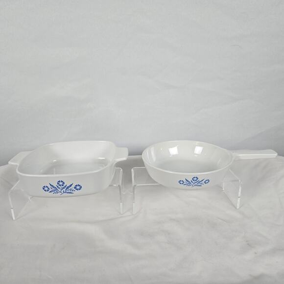 Corning Ware Blue Cornflower 6.5" Pan w/ Handle P-83-B & 1 L Baking Dish - Picture 9 of 16